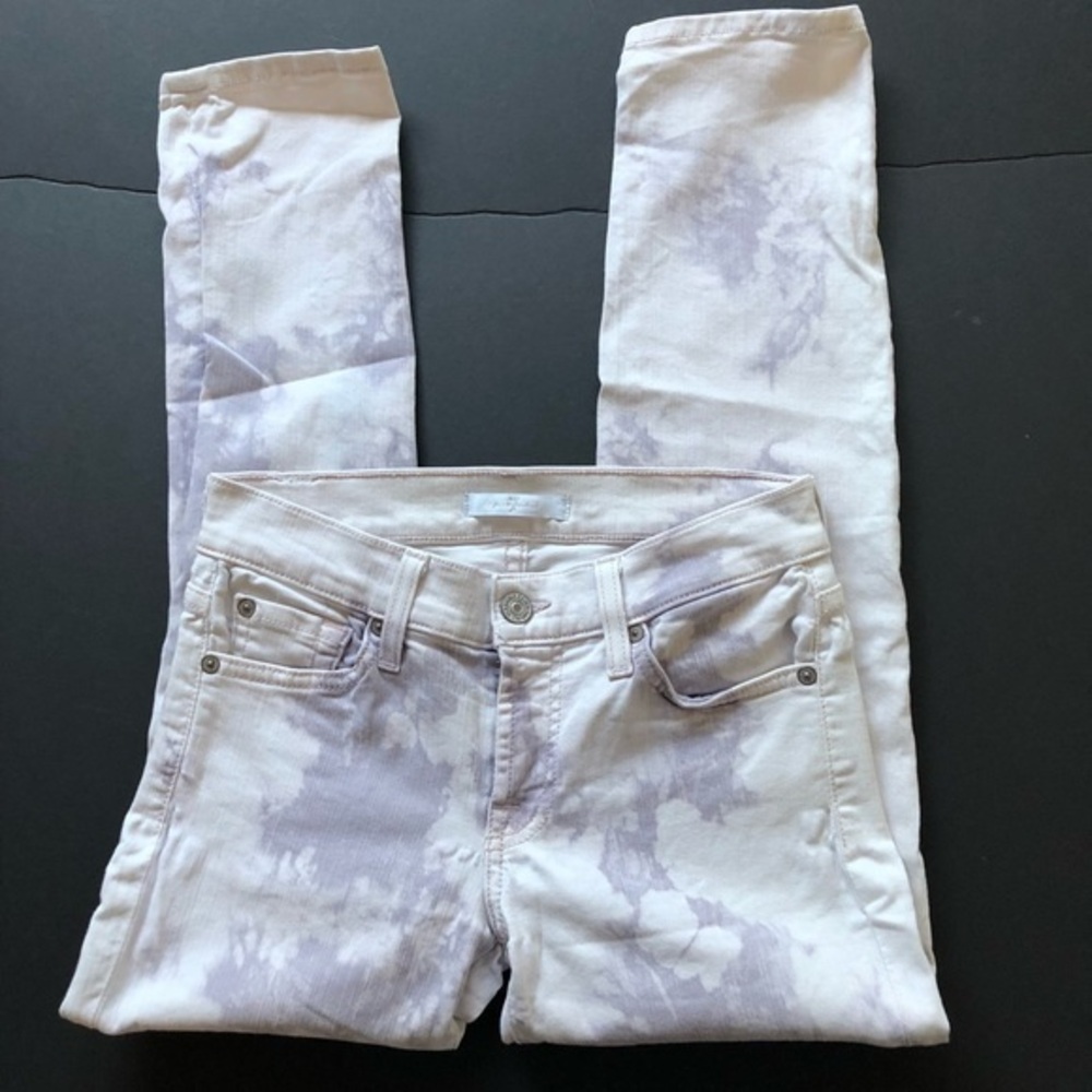 7 For All Mankind tie dye skinny jeans, Sz. 24